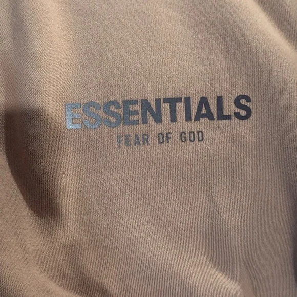 ESSENTIALS FEAR OF GOD TAN HOODIE SWEATSHIRT - Picture 6 of 6